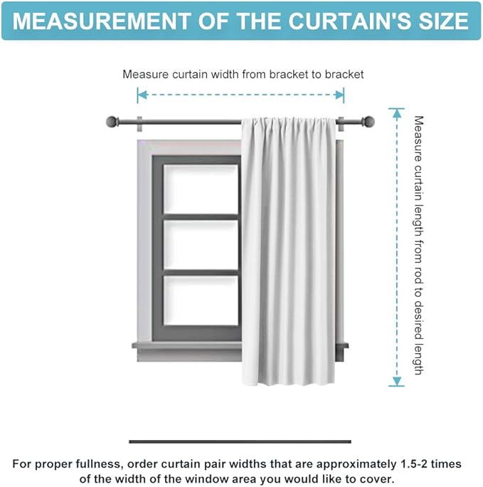 RYB HOME Window Curtains Room Darkening Energy Efficient Privacy Protect Drapes for Bedroom Living Room, 42 in Wide by 54 Long, Greyish White, 1 Pair