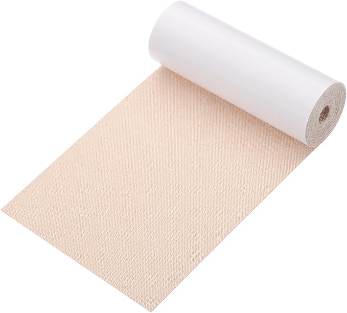 PATIKIL 70x4.4 Inch Linen Repair Tape, Repair Fabric Patch Self Adhesive Couch Patch Line Repair Patch for Furniture Sofa Car Seats Office Chairs, Light Beige