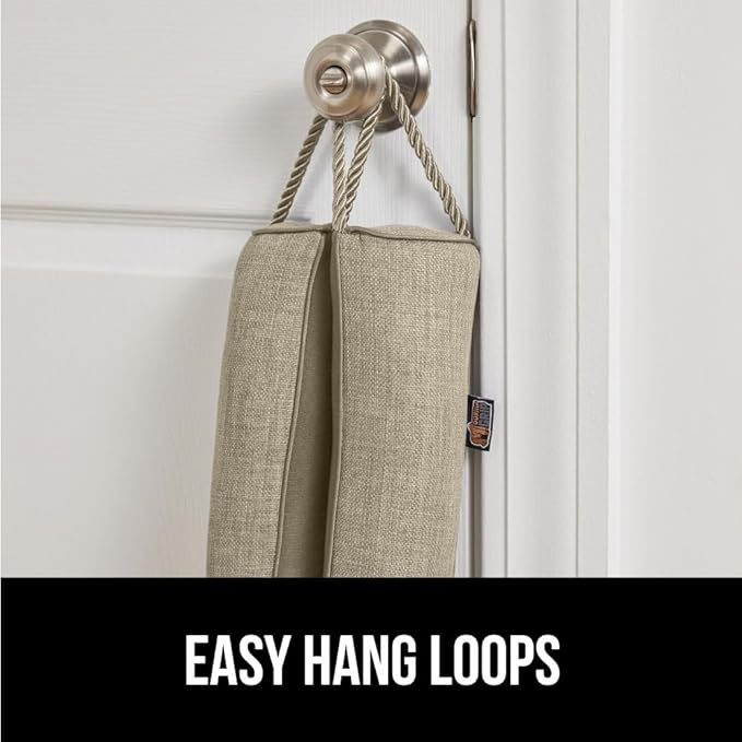 GORILLA GRIP Door Draft Stopper for Bottom of Doors, Weather Stripping Seal Blocks Hot Air, Noise, Bugs, Keeps Cold AC in, Sound Proofing Easy Install Gap Filler, Home Essentials, 36 Inch, Beige