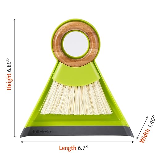 Full Circle Tiny Team Mini Brush and Dustpan Set, Green