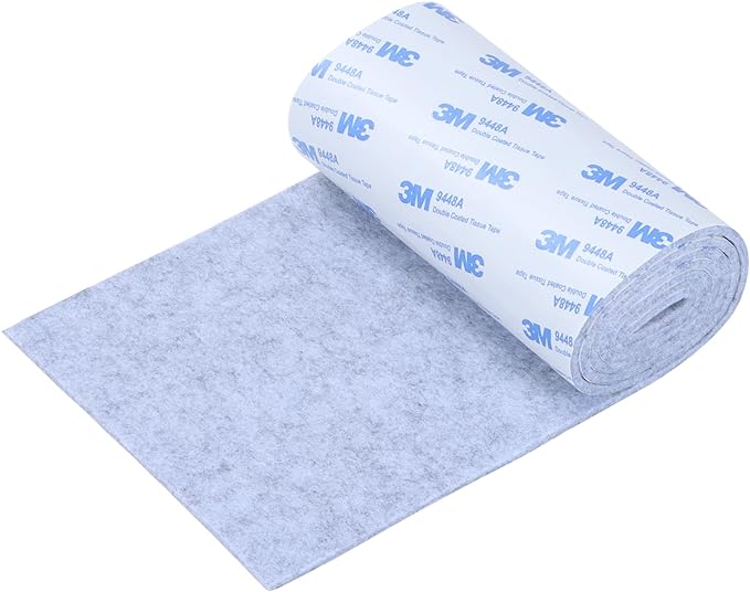 Felt Furniture Pads, Non Slip Self Adhesive Cuttable Felt Tape Gray Heavy Duty Felts Strip Roll for Protecting Hardwood Floors Chair Wall Protector (40 x 5 x 0.12 Inch)