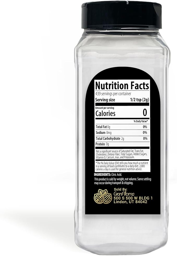 GranAroma Citric Acid, Soft Drinks and Candy (31.04 Ounce)