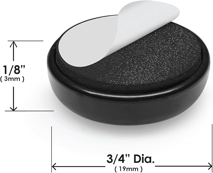 Slipstick GorillaGlides Kitchen Appliance Sliders (24 x 3/4” Round Glides) Self Adhesive Countertop Appliance Sliders Provide Easy Sliding and Saves Space on Counters