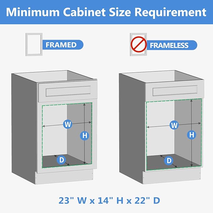 ROOMTEC 2 Tier Individual Pull Out Cabinet Organizer 22½"W x 21½"D, Slide Out Wood Shelves Organizers, Pull Out Drawers Organization and Storage for Kitchen Cabinet