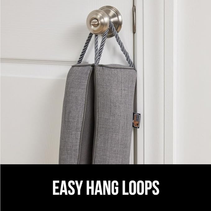 GORILLA GRIP Door Draft Stopper for Bottom of Doors, Weather Stripping Seal Blocks Hot Air, Noise, Bugs, Keeps Cold AC in, Sound Proofing Easy Install Gap Filler, Home Essentials, 32 Inch, Slate Gray