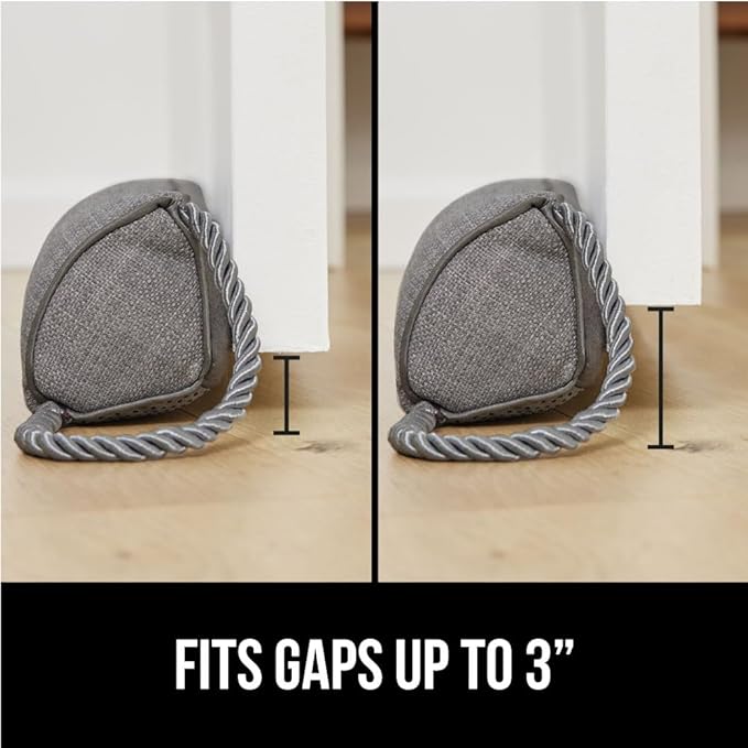 GORILLA GRIP Door Draft Stopper for Bottom of Doors, Weather Stripping Seal Blocks Hot Air, Noise, Bugs, Keeps Cold AC in, Sound Proofing Easy Install Gap Filler, Home Essentials, 36 Inch, Slate Gray