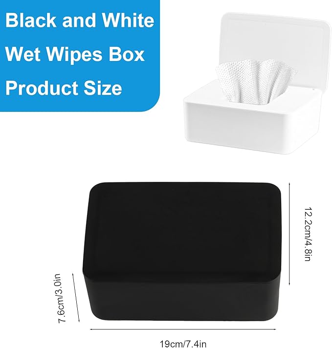 1 Pcs Diaper Wipes Dispenser, Refillable Wipe Container, Wipe Container with Sealing Design Lid, Keep Wipes Fresh,Wet Wipes Cases (White)