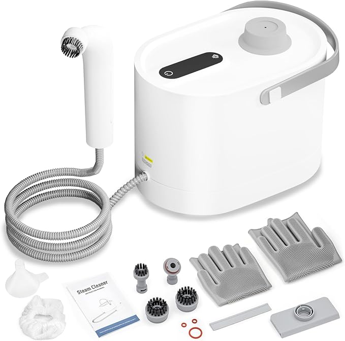 Kuvictewl Steam Cleaner All-in-One Kit, Chemical-Free Steamer for Home Deep Cleaning, Suitable for Floor, Tile, Grout, Window, Kitchen, Sofa, Car