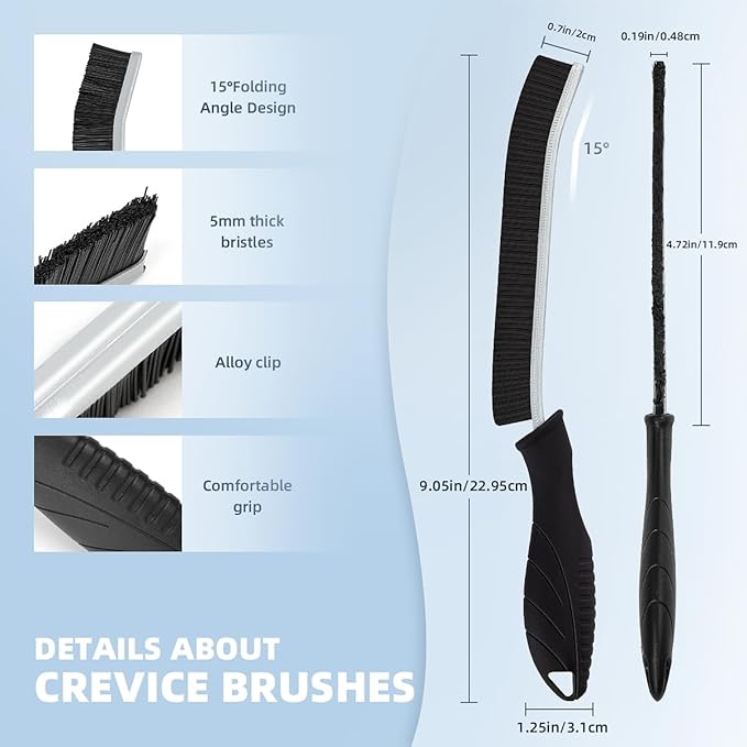Hard Bristle Crevice Cleaning Brush-Thin Gap Scrub Brush, Small Cleaning Brush, Grout Brush, Kitchen Brush, Cleaning Tools for Toilet, Bathroom, Sink, Home, Household, Window (6, Purple)