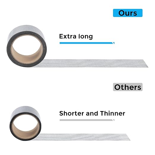 Grey Window Screen Repair Tape, 2IN X 30FT (360IN) Screen Repair Kit for Windows or Doors, Strong Adhesive Patch Kit Fiberglass Mesh Tape