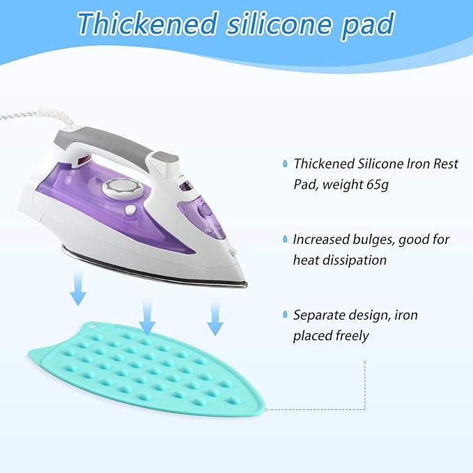 Ironing Mat Portable Ironing Pad Ironing Blanket for Table Top Heat Resistance Double-Side Using Travel Large 47.2 x 27.6 Inch Foldable Lightweight Mint Green Daisy Flowers and Bees