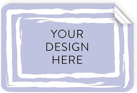 100 Custom Vinyl Stickers - Upload Your own Image, Text, Design, Logo - Personalized Logo Labels for Handmade, Packaging, Bottle, Jars, Candle, Brand Stickers (Lavender Swirls, 4x2)