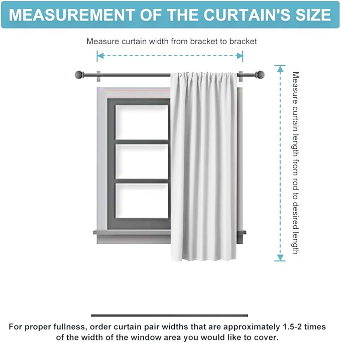 RYB HOME Room Darkening Curtains - Rod Pocket Half Light Block Drapes Window Shades for Bedroom Bathroom Living Room Kitchen Office Dining Decor, W 42 x L 45, Pure White, 2 Pieces