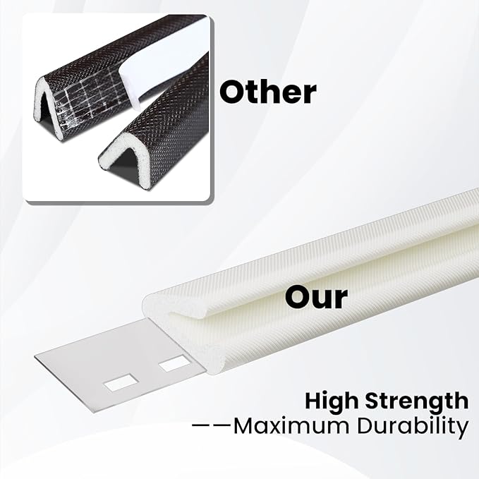 V Shape Foam Weather Stripping Door Frame Seal Strip 19.7FT Brown, Draft Stopper, Insulation Winter, Weatherstripping, Gap Sealing, Soundproofing, Self-adhesive Used for Exterior Front Door Side