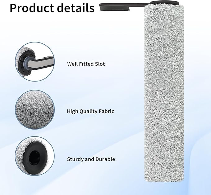 Roller Brush and Filters Replacement Compatible with Tineco Floor ONE S5/Floor One S5 Pro Cordless Vacuum Cleaner,(Not for Other S5 Series Models)3 Brushes Roller,3Filters