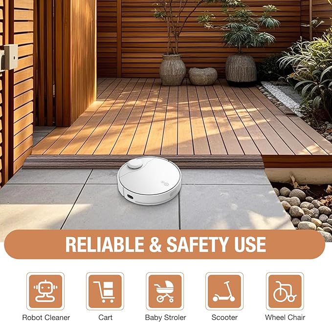 Floor Transition Strip Self Adhesive Vinyl Door Threshold for Doorways Carpet Edging Trim Overlap Edge Reducer for Laminate Floor, Carpet, Tile (Smoked Brown Wood Grain, 1/5" to 2/5", 3.3Ft)