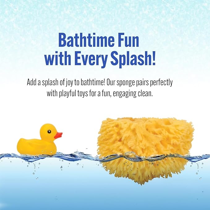 Baby Buddy Absorbent Natural Bath Sponge, Soft Exfoliating Grass Sponge, Soft on Baby's Tender Skin, Bath Accessories Baby and Kids, Infant Bath, Biodegradable, Hypoallergenic, 3pk, 4in