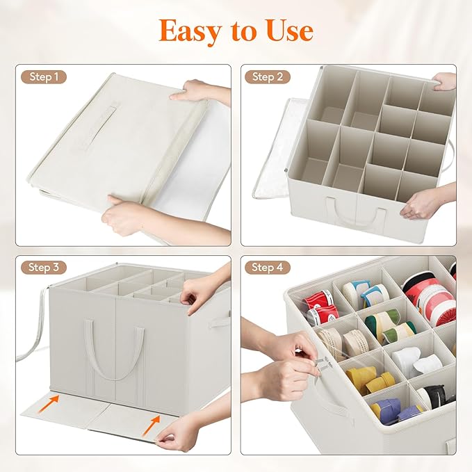 Lifewit Shoe Storage Organizer for Closet Fits 12-16 Pairs, Fabric Large Shoe Box Storage Container with Clear Cover, Foldable Bins Fit for Boots Heels Sneakers 17"(L) x 17"(W) x 12.5"(H) 2 Pack White