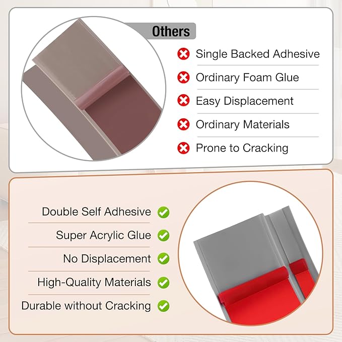Floor Transition Strip Self Adhesive Vinyl Door Threshold for Doorways Carpet Edging Trim Overlap Edge Reducer for Laminate Floor, Carpet, Tile (Gray, 2/5" to 3/5", 10Ft)
