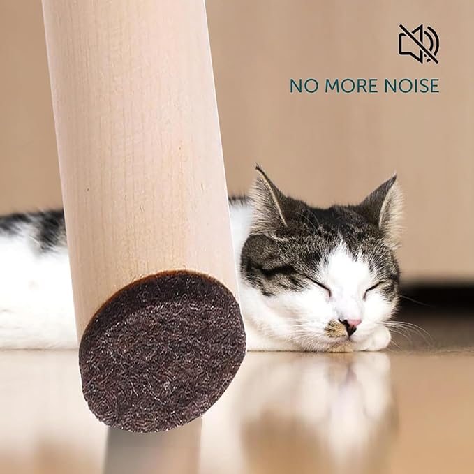 Fursafe&Q Felt Furniture Pads, Furniture Felt Pads for Hardwood Floors -Self Adhesive Chair Leg Floor Protectors, Protect Your Floors from Nicks, Bumps and Scratch, 201 Pcs Brown Beige Chair Feet