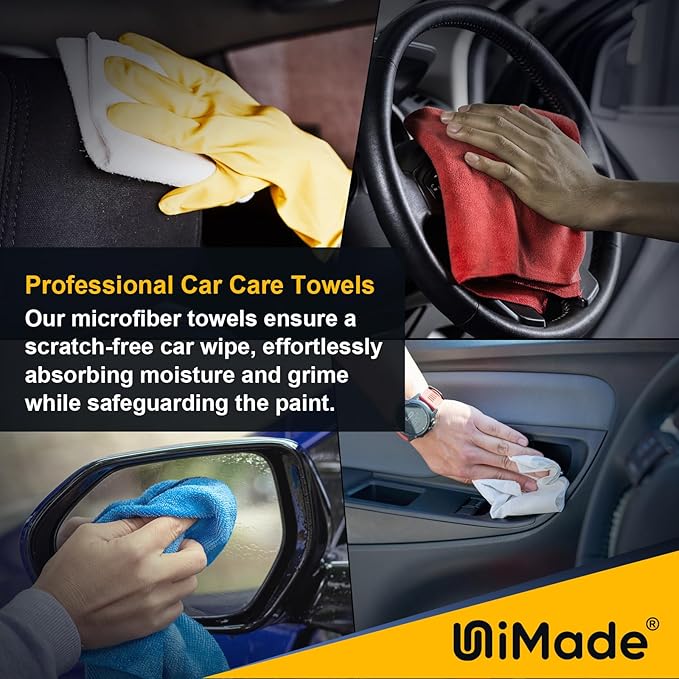 Shop Towels Rags, 150 Pack Reusable Shop Rags Bulk Microfiber Cleaning Cloth Lint Free Cleaning Towels for Car Kitchen Automotive Bar Mechanic Restaurant Garage, 11.5"x 11.5", Blue