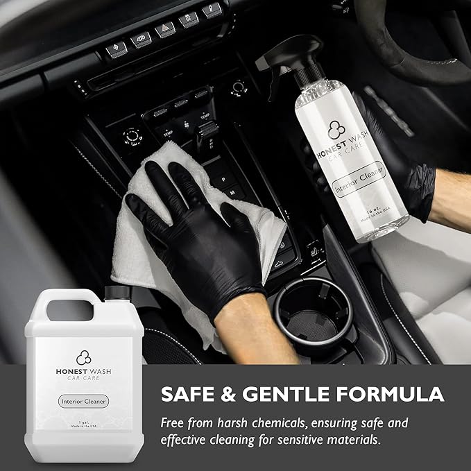 Interior Cleaner Cleans and Shines Rubber, Plastic, and Vinyl | All-Purpose Interior Cleaner for Dashboards, Door Panels, and More | Dries Quickly to a Non-Stick Finish (128 Fl Oz (Pack of 1))