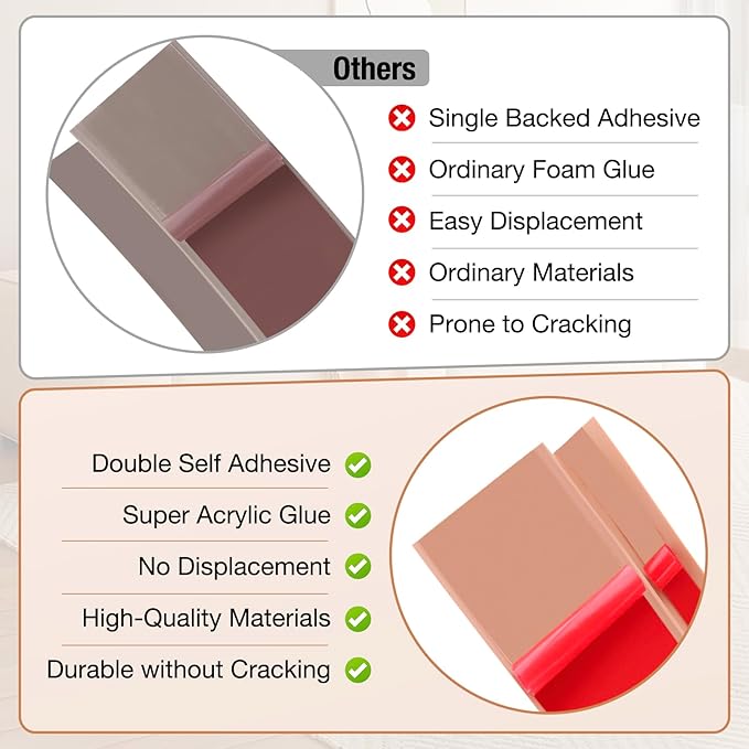 Floor Transition Strip Self Adhesive Vinyl Door Threshold for Doorways Carpet Edging Trim Overlap Edge Reducer for Laminate Floor, Carpet, Tile (Yellow Oak Grain, 3/5" to 4/5", 3.3Ft)