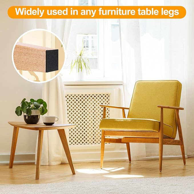 CHUNZEXI Non Slip Furniture Pads - 12 Premium Furniture Grippers Self Adhesive Rubber Furniture Feet, Anti Slide Furniture Hardwood Floor Protector for Keep Couch Stoppers (3 inch Square)