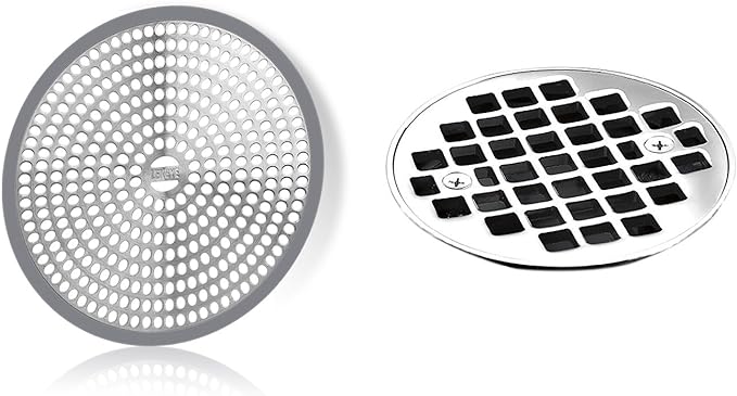 LEKEYE Shower Drain Hair Catcher/Strainer/Stainless Steel and Silicone