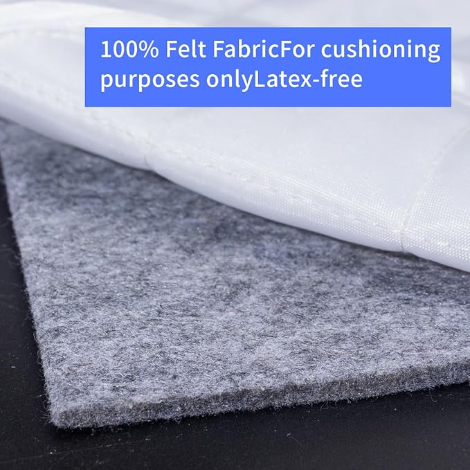 Extra Large Area Rug Cushioned Carpet Pad, 6x9 Ft, Thick Felt Pad for All Floors, Keeps Rug in Place Soft