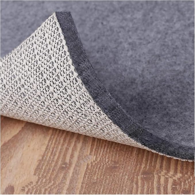 Non Slip Rug Pad Grippers - 2.5x9, 1/4" Thick, Felt + Rubber Double Layers Area Carpet Mat Tap, Provides Protection and Cushioning for Hardwood or Tile Floors
