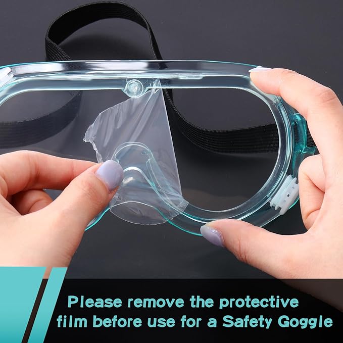 Yunsailing Protective Safety Goggles Lab Over Glasses Clear Anti Fog Eye Protection Goggles for Men Women