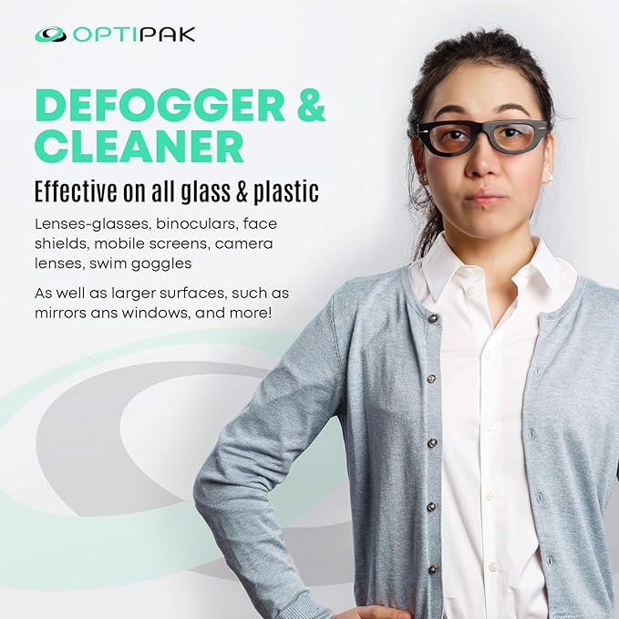 Anti Fog Wipes for Glasses, Binoculars, Face Shields, Ski Masks or Swim Goggles | Pre-Moistened Cleaning Antifog Lens Wipes for Eyeglasses and Defogger for Glasses (350 Count)