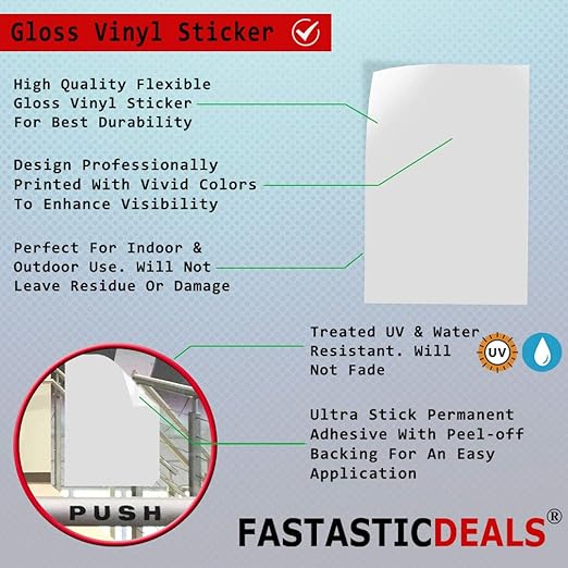 Caution Floor May Be Slippery When Wet Hazard Sign Label Decal Sticker 5 inches x 7 inches