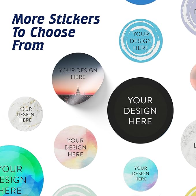 100 Custom Vinyl Stickers - Upload Your own Image, Text, Design, Logo - Personalized Logo Labels for Handmade, Packaging, Bottle, Jars, Candle, Brand Stickers (City, 3x3)