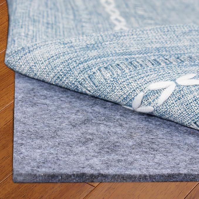 Extra Large Area Rug Cushioned Carpet Pad, 3x5 Ft, Thick Felt Pad for All Floors, Keeps Rug in Place Soft