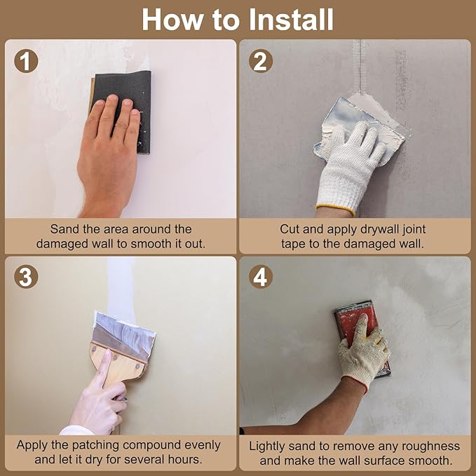 PATIKIL Drywall Repair Mesh Tape, 2 inch x 82 ft Fiberglass Repair Patch Self-Adhesive Dry Wall Joint Tape 12 Mesh Wall Hole Crack and Seam Patch, White