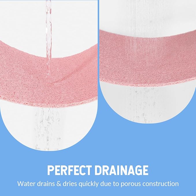 Non-Slip Bathtub Mat, Anti Slip Shower Mat, Fast Drying Bathtub Mats, Foot Scrubber Mat, Anti Slip Mat for Tub, Floor, Bathroom, Kitchen, Home, Hotel (Pink 24"×24")