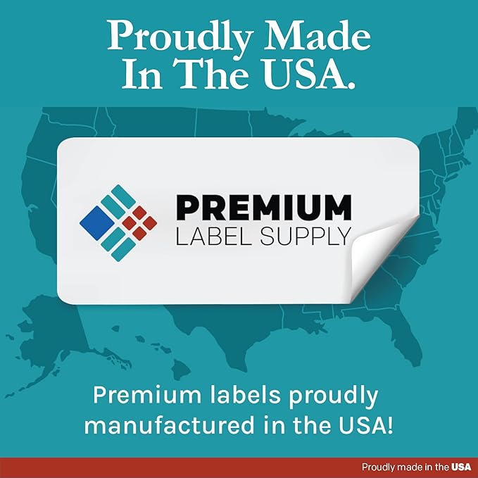 Premium Label Supply White Sticker Bottle Labels – 3" x 1.5" – Laser/Inkjet Compatible – (14 per Sheet), 1000 Sheets – 14,000 Total Adhesive Labels