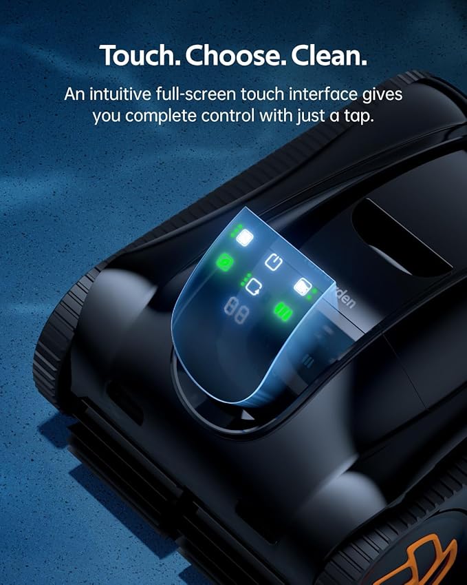 (2025 Upgrade) iGarden Pool Cleaner K80, 8H Runtime, Robotic Cordless Pool Vacuum, Smart Navigation, Touchscreen, 200% Turbo Suction, 4L Debris Basket, Self-Parking, for Above & In-Ground Pools