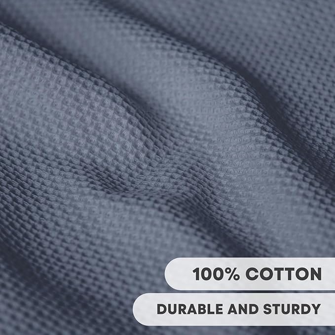 Artoid Mode 100% Cotton Beige Brown Dark Grey Waffle Weave Kitchen Dish Cloths, 12x12 Inch Ultra Soft Absorbent Quick Drying Kitchen Dish Towels Set of 6, Multicolor