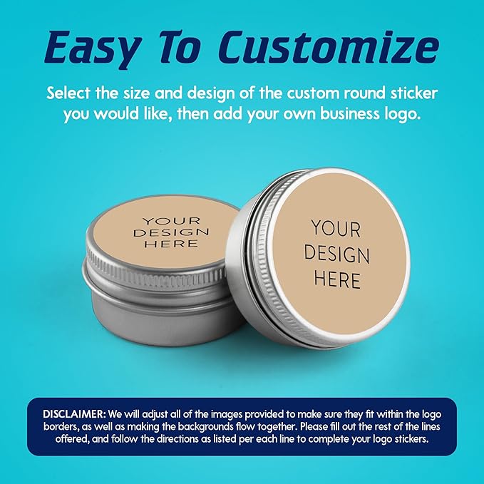 100 Custom Vinyl Stickers - Upload Your own Image, Text, Design, Logo - Personalized Logo Labels for Handmade, Packaging, Bottle, Jars, Candle, Brand Stickers (Brown, 4x4)