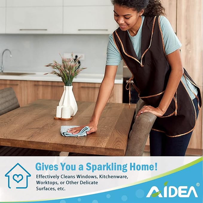 AIDEA Microfiber Cleaning Cloth 50PK, Dusting Cloth Drying Towel, All Purpose Soft Absorbent, Lint Free Rags, Streak Free Wash Cloth for House, Kitchen, Car, Window, 12"×12"
