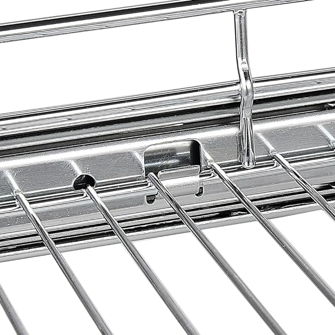 OCG Pull Out Cabinet Organizer (21" W x 21" D), Pull out Shelves 1 Tier, Cabinet Slide Out Shelves for Base Cabinet Organization in Kitchen Bathroom Pantry, Bottom Mount, Chrome Finish