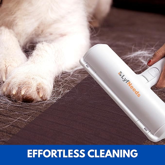 Reusable Pet Hair Remover Roller – Dog & Cat Hair Remover for Furniture, Couch, Carpet, Clothing – Pet Hair Removal Tool for Couch – Lint Roller for Furniture, Car & Bedding