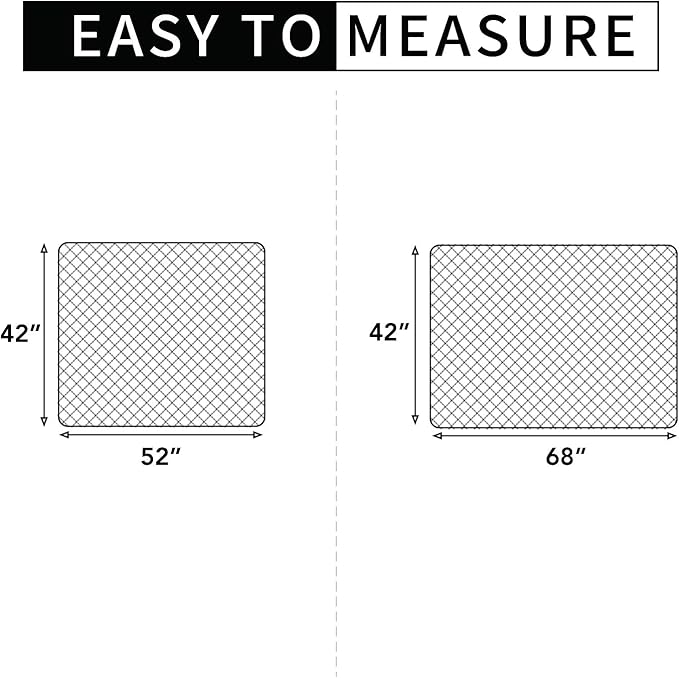 Easy-Going Sectional Couch Covers for Dogs L Shape Sofa Cover Reversible Sofa Slipcover Chaise Lounge Cover Furniture Protector Cover for Pets Dog Cat (42 x 68 inches, Coffee/Coffee)