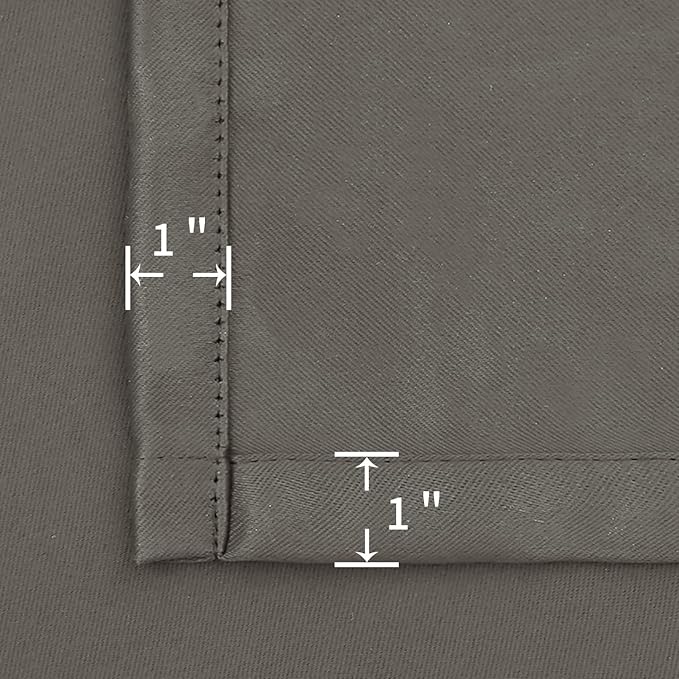 BGment Rod Pocket Blackout Curtains for Bedroom - Thermal Insulated Room Darkening Curtain for Living Room, 52 x 84 Inch, 2 Panels, Grey