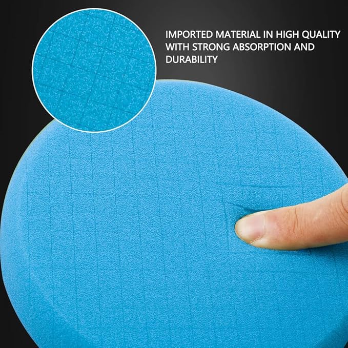 Blue Polish Pad, Buffing Polishing Pads, SPTA 1Pc 5.5 Inch Face for 5 Inch 125mm Backing Plate Compound Buffing Sponge Pads for Car Buffer Polisher Compounding, Polishing and Waxing -FPTSS5B