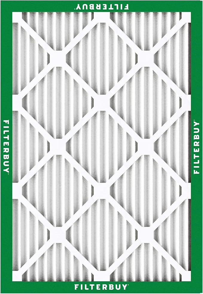 Filterbuy 17x20x1 Air Filter MERV 8 (MPR 700) Dust Defense Replacement (6-Pack), Electrostatic Pleated HVAC AC Furnace Filters, Made in USA (Actual Size: 16.50 x 19.50 x 0.75)