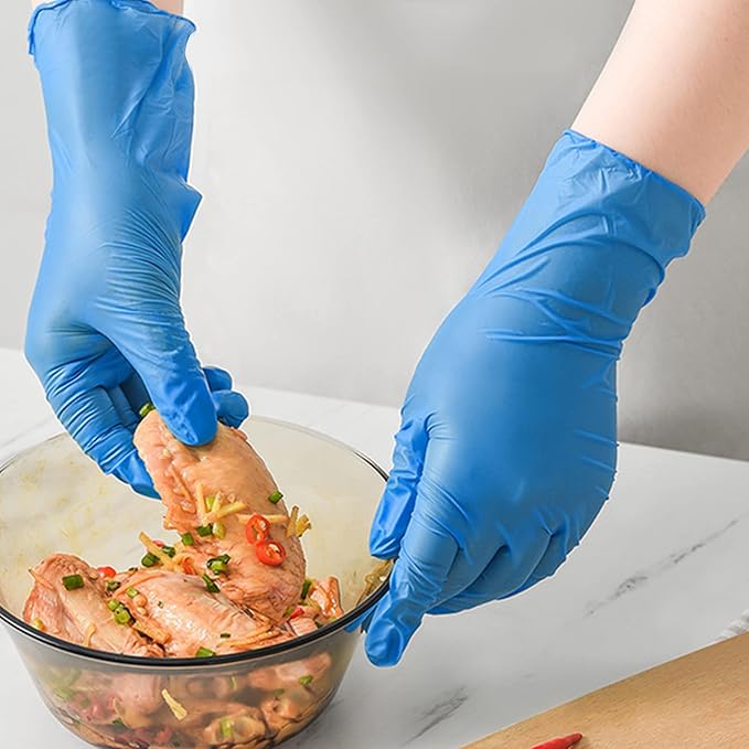 Daddy's Choice Nitrile Gloves 100Pcs 1000 Pcs Disposable Blue, Small/Medium/Large/XLarge, No Latex No Powder